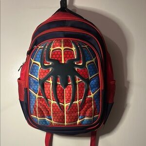 Spider Themed Red and Blue Backpack